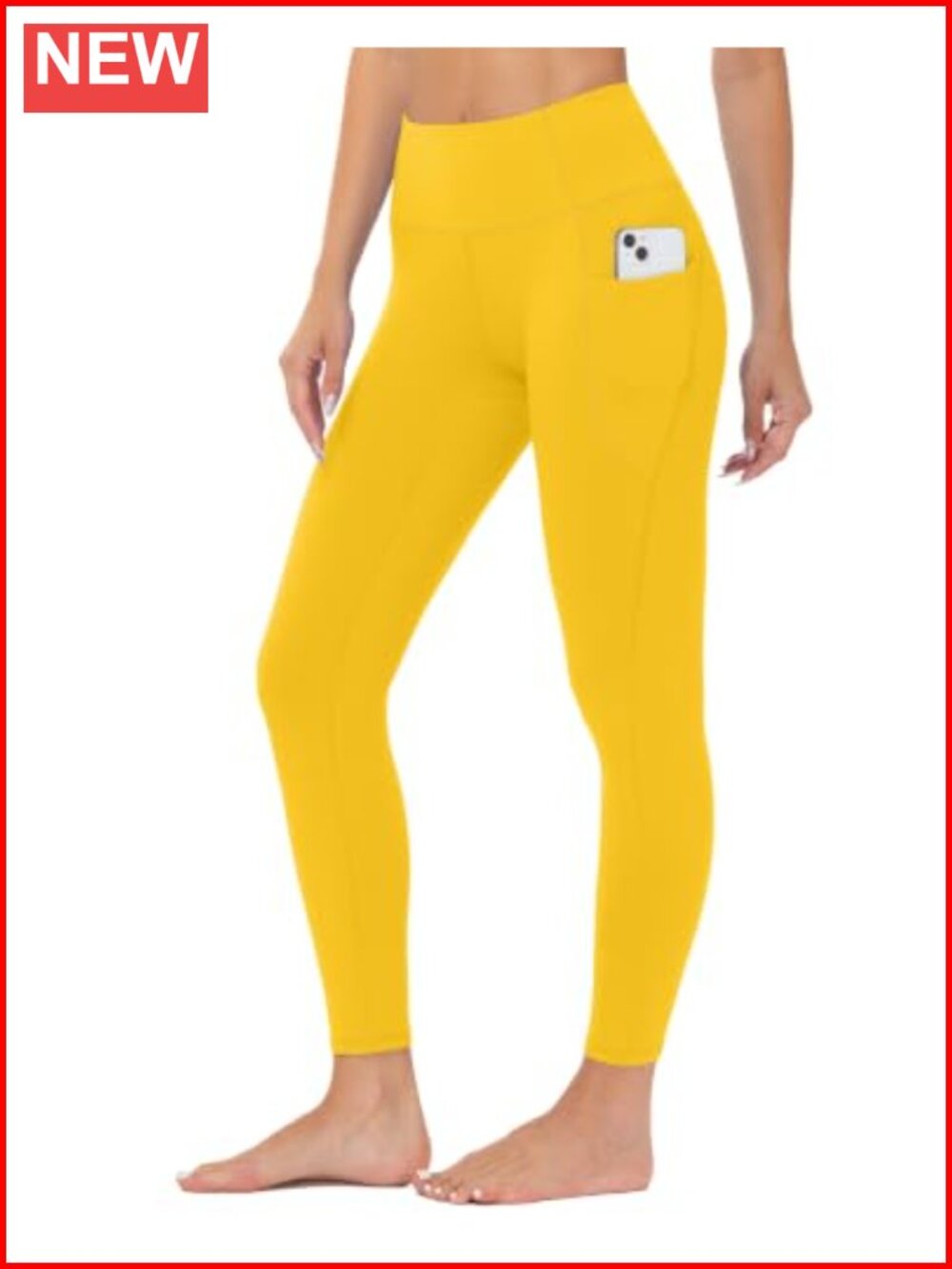 High Waisted Leggings with Pockets Tummy Control Yoga Pants 78% Polyester 22%